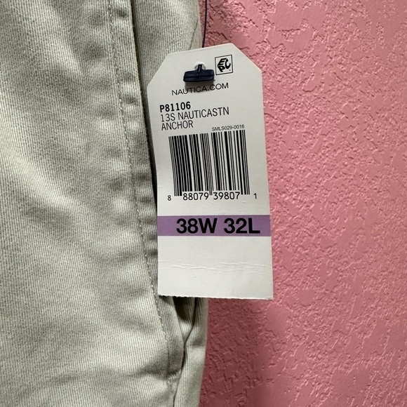 Nautica Men’s Khaki Deck Stretch Pants Classic Fit (38x32) NWT - Picture 7 of 7